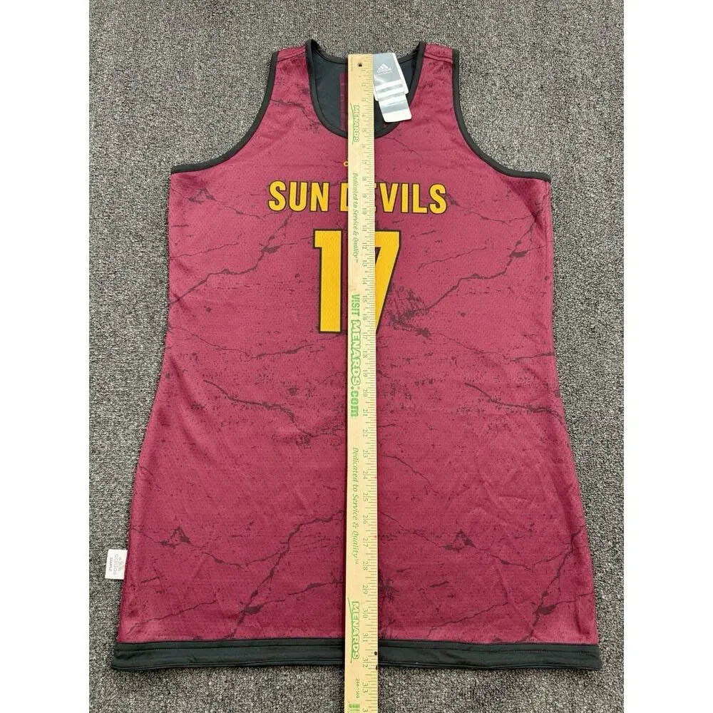 Adidas Arizona State Sun Devils Custom Basketball Jersey Reversible Size Large